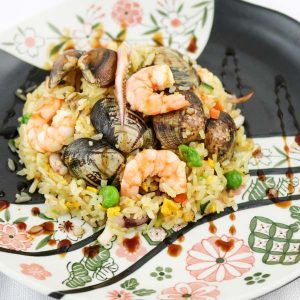 hisyou ristorante di sushi take away consegna a domicilio - primi riso alla piastra con frutti di mare